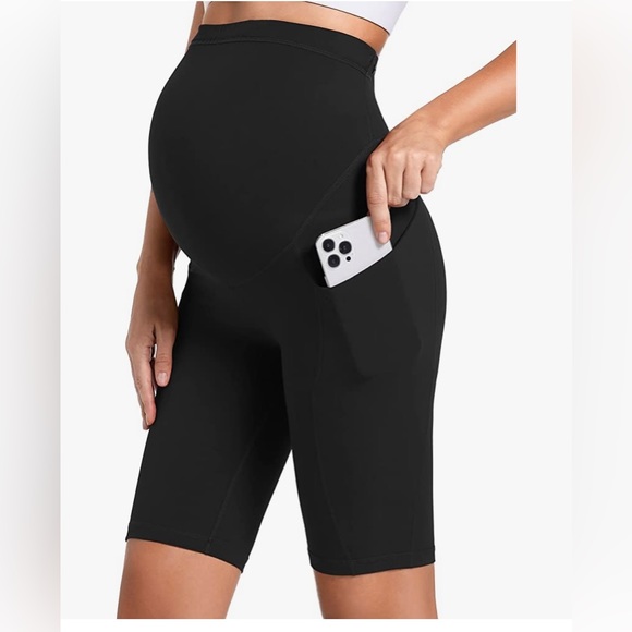 Shorts Maternity Yoga Shorts Over The Belly